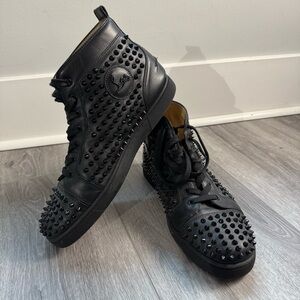 Men’s Christian Louboutin Louis Spike Flat Size 44EU in Black